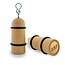 Houten hotel sleutelhanger Prince George lichtbruin blanco of met gravering - per 1 stuk