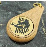 Houten hotel sleutelhanger Oaky Drop lichtbruin blanco of met gravering - per 1 stuk