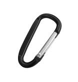 CombiCraft Zwarte karabijnhaak met tekst gravering 60x30mm - per stuk