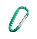 Karabijnhaak met tekst gravering 60x30mm groen - per stuk