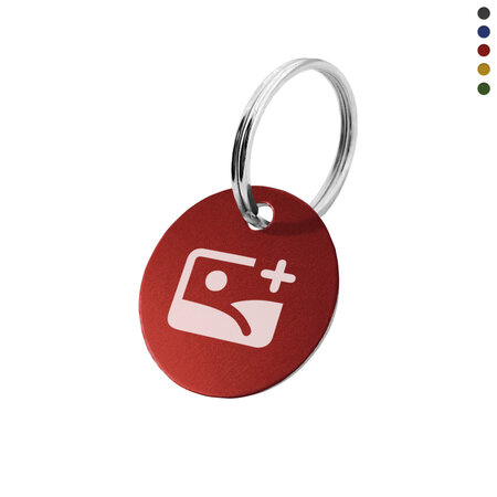 Aluminium sleutellabel met logo - per stuk