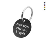 Aluminium sleutellabel met tekst - per stuk