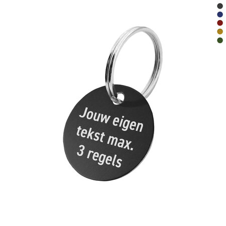 Aluminium sleutellabel met tekst - per stuk