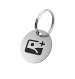Aluminium sleutellabel met eigen logo zilverkleurig  - per stuk