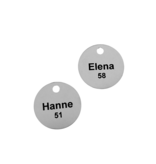 Aluminium sleutellabel met eigen tekst zilverkleurig - per stuk