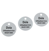 Aluminium sleutellabel met eigen tekst zilverkleurig - per stuk