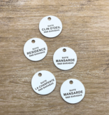 Aluminium sleutellabel met eigen tekst zilverkleurig - per stuk