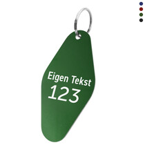 Aluminium sleutellabel 44x88,5mm met tekst en nummer - per stuk