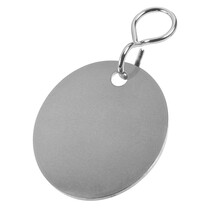 RVS sleutellabel rond blanco