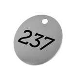 CombiCraft RVS nummerplaatjes met nummer en gat - per 1 stuk