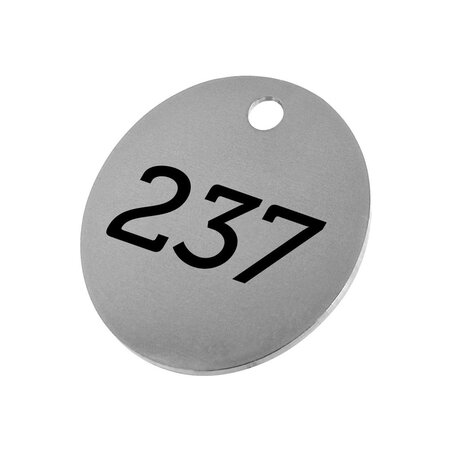 CombiCraft RVS nummerplaatjes met nummer en gat - per 1 stuk