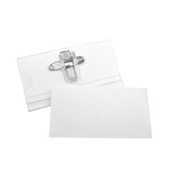 CombiCraft Blanco acetaat naambadge met clip en speld 75x40mm - per 1 stuk