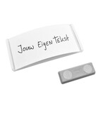 Blanco naambadge Event kunststof 80x37mm met dubbelmagneet - per 1 stuk