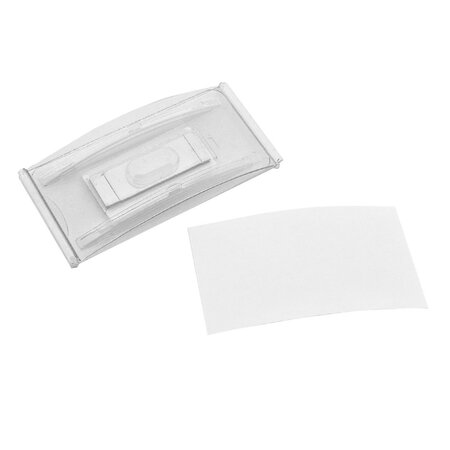 Blanco naambadge Event kunststof 80x37mm met dubbelmagneet - per 1 stuk