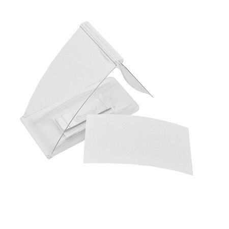 Blanco naambadge Event kunststof 80x37mm met dubbelmagneet - per 1 stuk