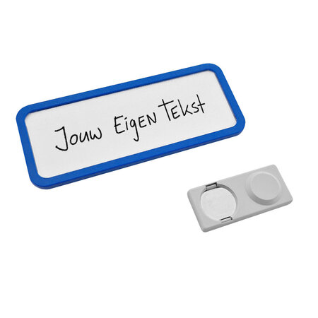 CombiCraft Blanco naambadge Office kunststof met dubbelmagneet - per 1 stuk