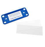 Blanco naambadge Office kunststof met dubbelmagneet - per 1 stuk