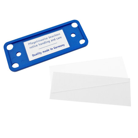 Blanco naambadge Office kunststof met dubbelmagneet - per 1 stuk