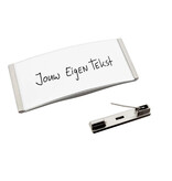 Blanco naambadge Easy3 kunststof 78x32mm met brochespeld - per 1 stuk