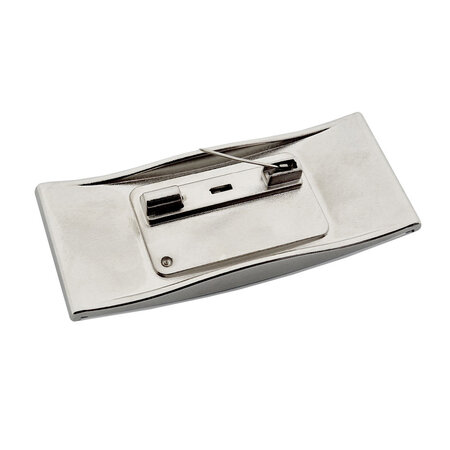 Blanco naambadge Easy3 kunststof 78x32mm met brochespeld - per 1 stuk