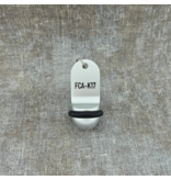 CombiCraft Mini Classic aluminium hotelsleutelhanger in zilver met zwarte gravering