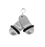 CombiCraft Mini Classic aluminium hotelsleutelhanger in zilver met zwarte gravering