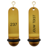 CombiCraft Big Classic aluminium hotel sleutelhanger goud met gravering