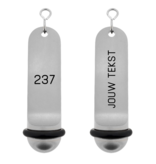 Big Classic aluminium hotel sleutelhanger zilver 105x30mm met gravering