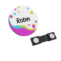 Kunststof naambadge met tekst - per stuk