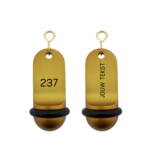 CombiCraft Midi Classic aluminium hotel sleutelhanger goud met zwarte gravering