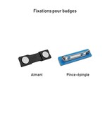 Kunststof naambadge 75x25mm met jouw tekst - per 1 stuk