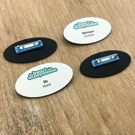 CombiCraft Kunststof naambadge 70x37mm met jouw naam en logo - per stuk