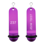 CombiCraft Big Classic aluminium hotel sleutelhanger paars met gravering