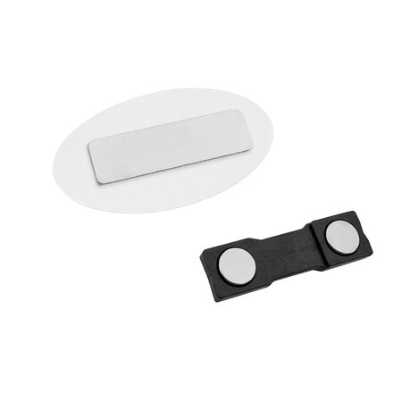 Plastic naambadge Topper 60x30mm met jouw logo - per stuk