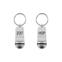 Petito hotel sleutelhanger zilver met gravering
