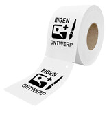 Kunststof hangetiketten 102x152mm met eigen ontwerp - per 100 stuks