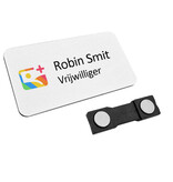 CombiCraft Kunststof naambadge 75x40mm met eigen naam en logo - per stuk