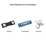 CombiCraft Aluminium naambadge Symphony 75x40mm goud met naam en logo - per stuk