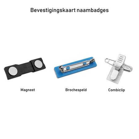 CombiCraft Aluminium naambadge Symphony 65x42,5mm wit met logo - per stuk