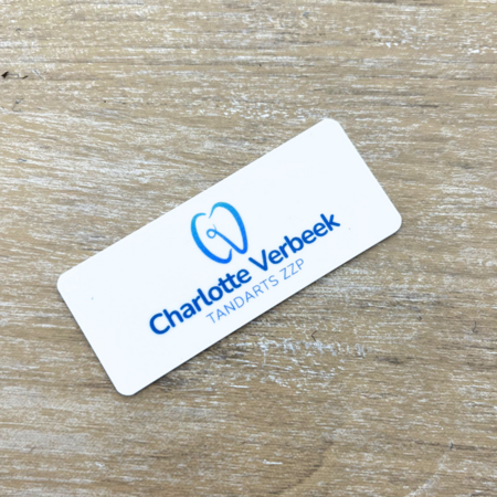 CombiCraft Kunststof naambadge Topper 72x30mm met jouw logo - per stuk