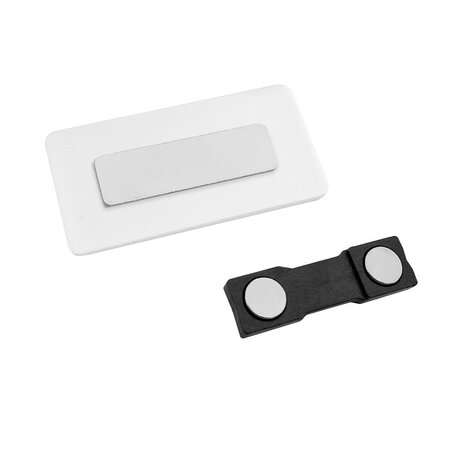 Kunststof naambadge Topper 60x30mm met logo - per stuk