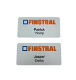 CombiCraft Aluminium naambadge Symphony 70x35mm met eigen ontwerp zilver - per stuk