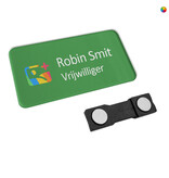 Plexiglas naambadge 75x40mm met eigen logo - per stuk