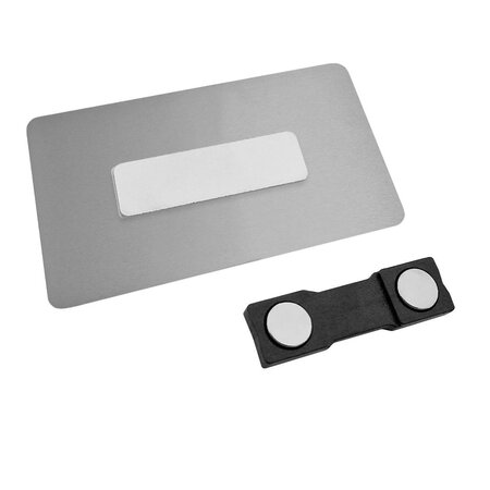 CombiCraft Aluminium naambadge Symphony 70x35mm met eigen ontwerp wit - per stuk