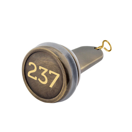 CombiCraft Hotel sleutelhanger Empire met gravering van gebruineerd messing - per 1 stuk