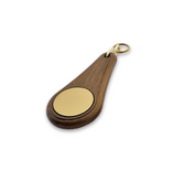 Houten hotel sleutelhanger Oaky Drop donkerbruin blanco of met gravering - per 1 stuk
