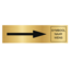 CombiCraft Goud aluminium deurbordje Pijl rechts en symbool 165 x 45 mm - per 1 stuk