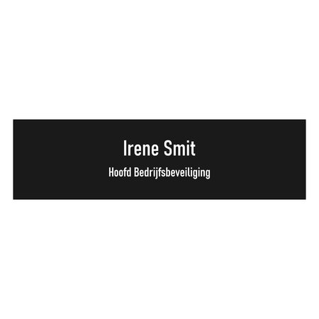 CombiCraft Zwart aluminium deurbordje eigen naam en titel 165 x 45 mm - per 1 stuk