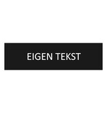 Zwart aluminium deurbordje eigen tekst 165 x 45 mm - per 1 stuk