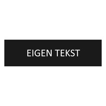 Zwart aluminium deurbordje eigen tekst